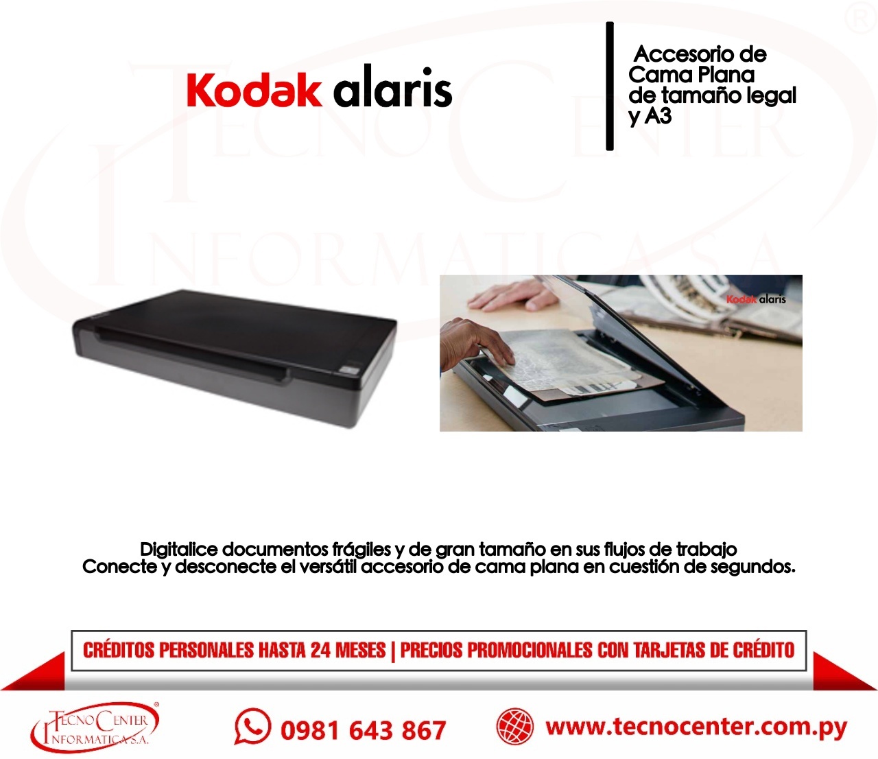 Accesorio Scanner Cama Plana Kodak Alaris A3